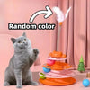 Interactive Cat Toy Tower with Turntable, Track, and Feather Balls