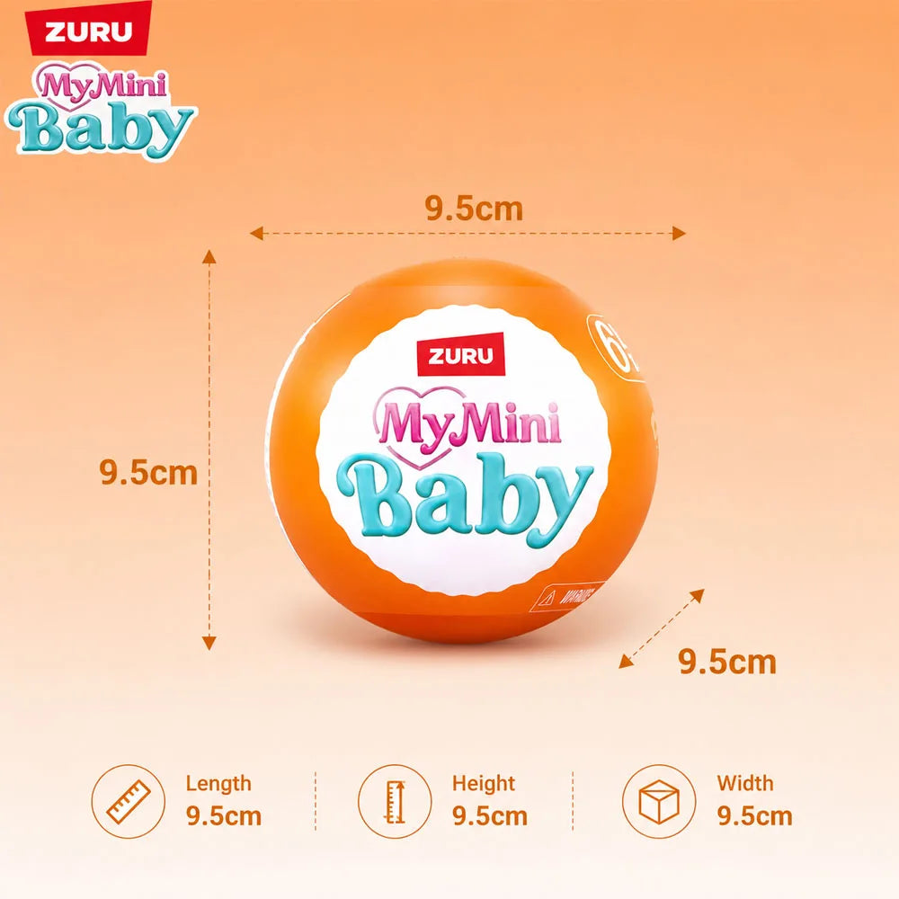 Orange ZURU My Mini Baby collectible doll in a pumpkin patch blind box packaging