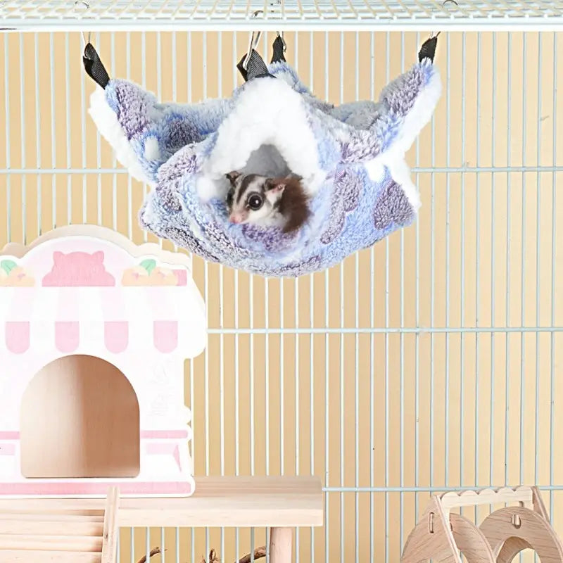 Cozy Plush Pet Hammock for Small Animals