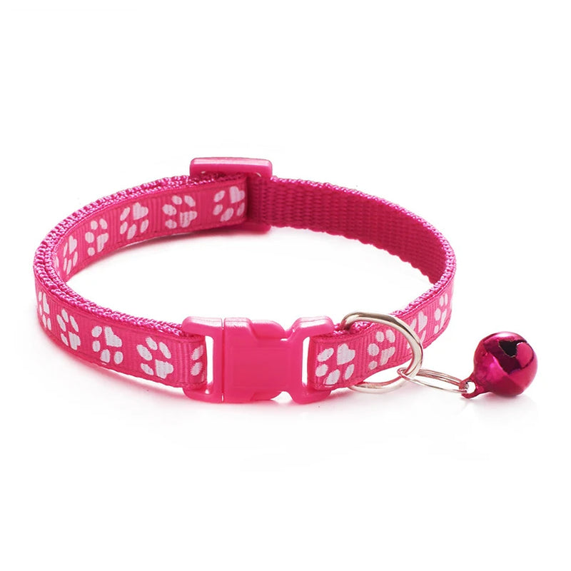 Collier à Cloche Imprimé Coloré pour Chats et Chiens