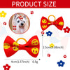 Pet Hair Bows with Rubber Bands - Assorted Styles for Small Dogs and Cats