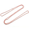 A set of ball necklaces with a rose gold and silver plated finish displayed on a white background.