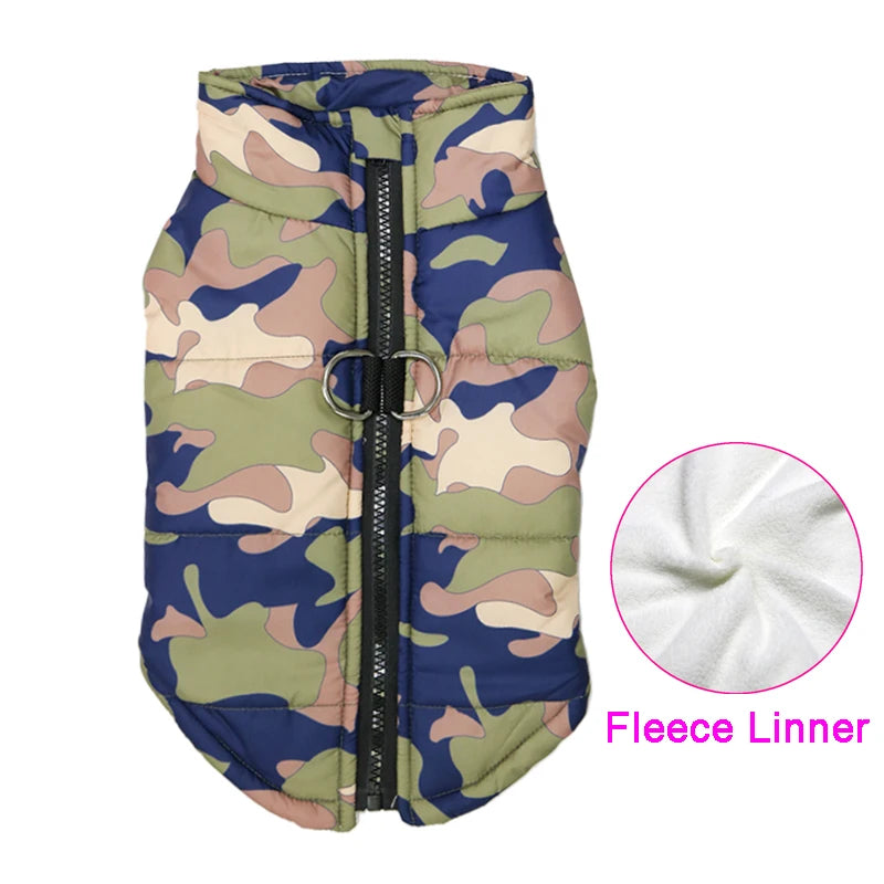 Chaleco impermeable acolchado para perro