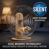 Silent Acrylic Hamster Running Wheel with Wooden Stand