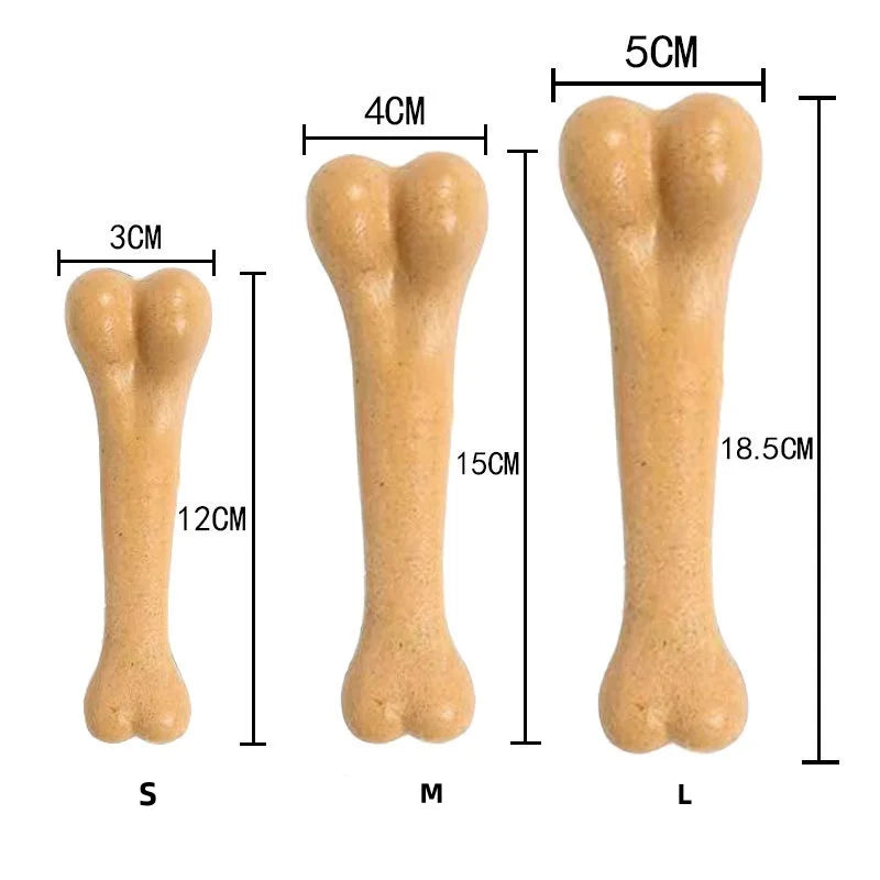 Durable Wooden Dog Chew Bone Toy for Aggressive Chewers