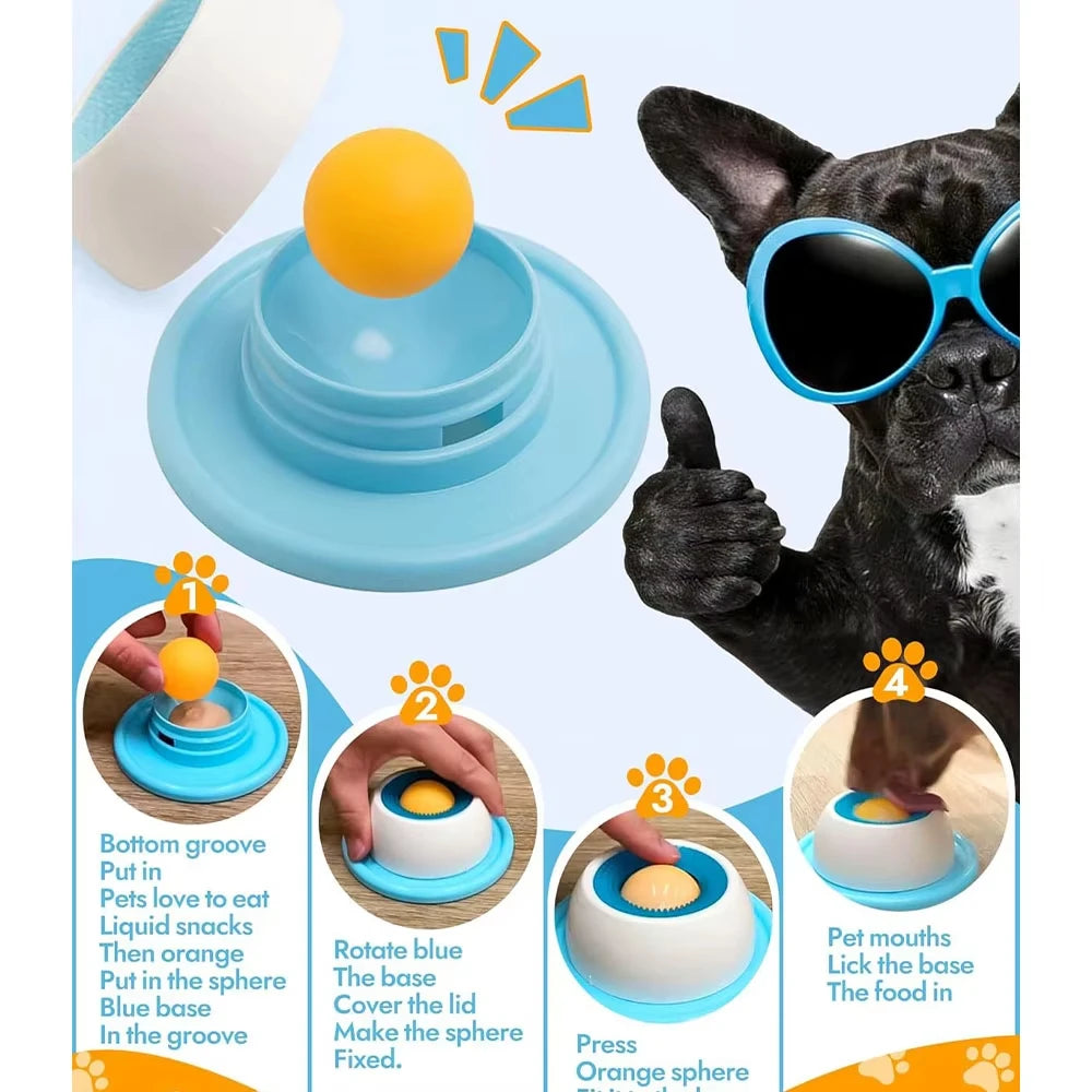 Non-Slip Pet Licking Bowl for Slow Feeding and Treats