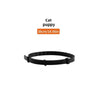 Black adjustable waterproof pet collar for small dogs and cats