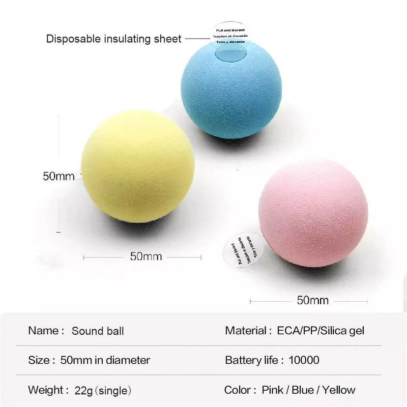 Pelota de Peluche Interactiva para Gatos con Sonidos Incorporados