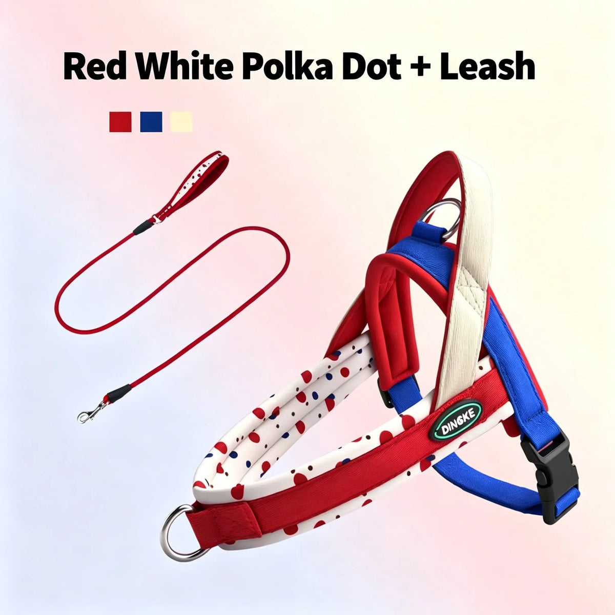 Quick-Release No-Choke Dog Harness with Dual D-Rings