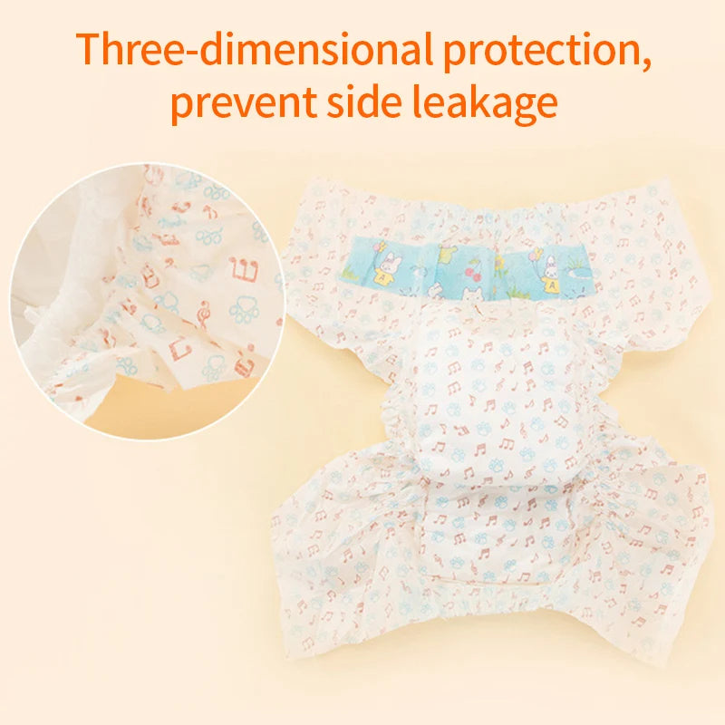 Reusable sanitary diapers for dogs showing three-dimensional protection and side leakage prevention.