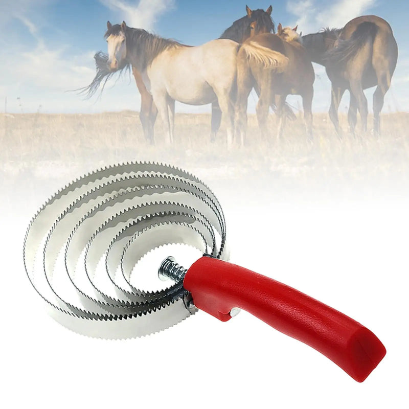 Brosse à curry réversible pour chevaux avec prise en main confortable