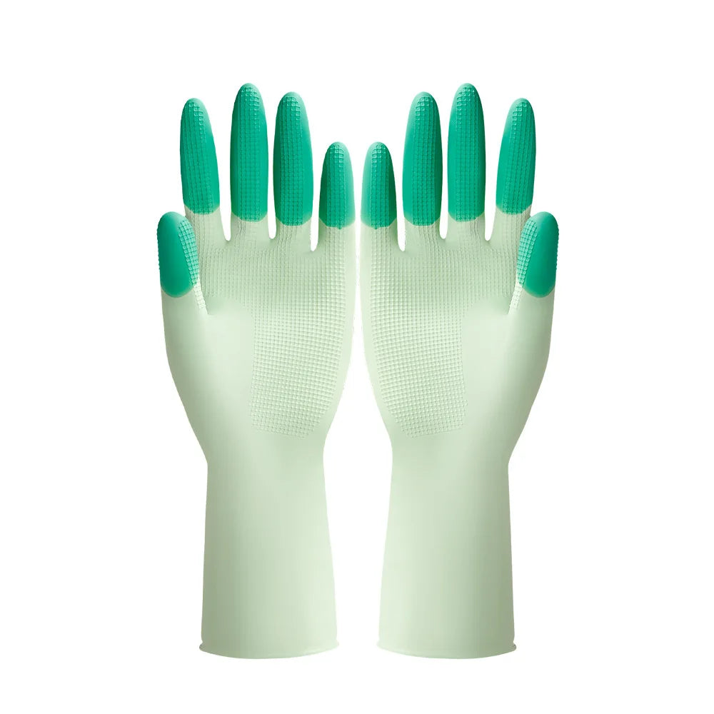 Anti-Slip Silicone Dishwashing Gloves for Household Cleaning