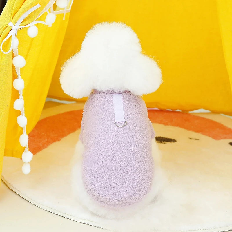 كنزة شتوية دافئة للكلاب الصغيرة بخامة فخمة