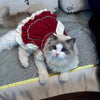 Elegant Cotton Pet Dress with Bow for Small Dogs and Cats