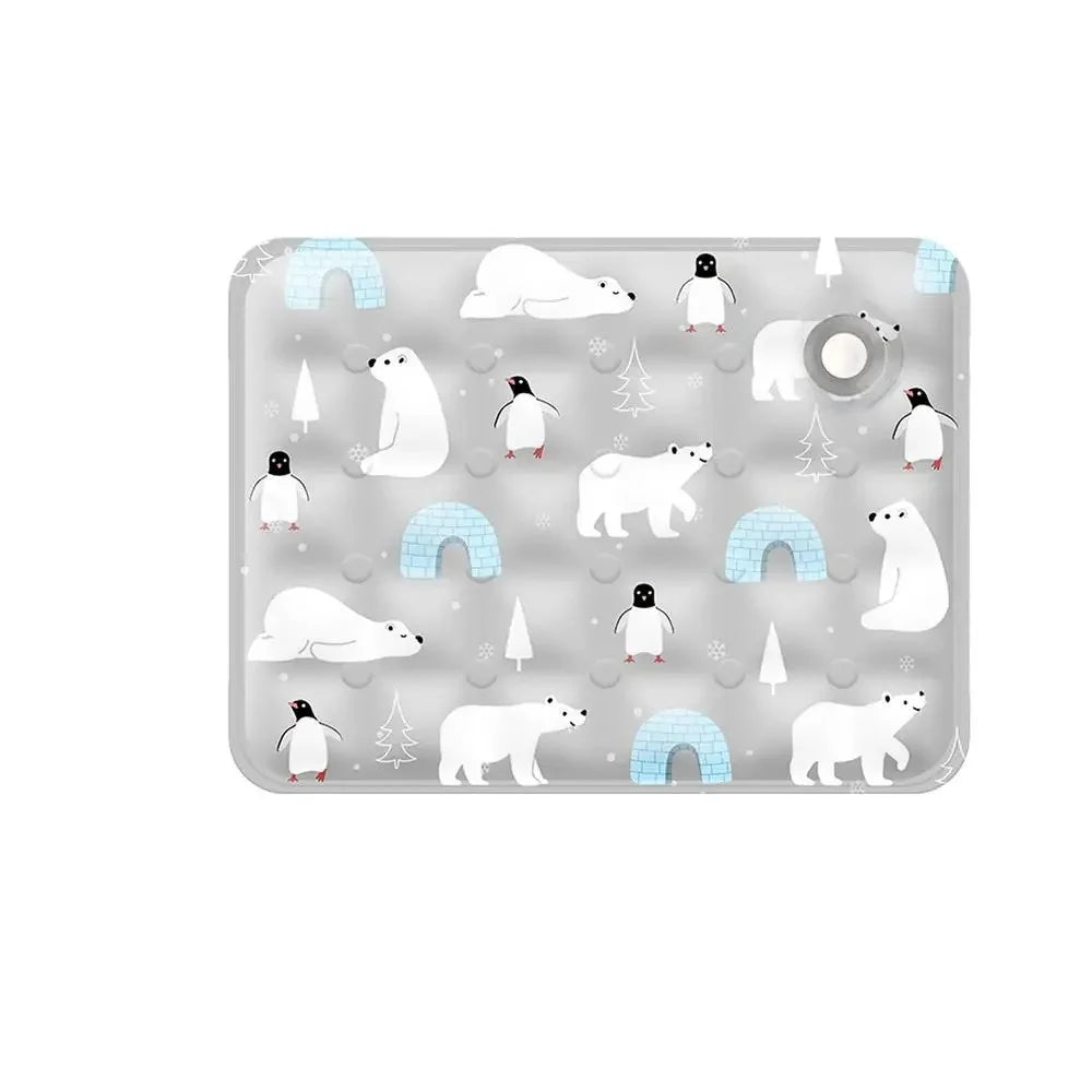 Plateau de lit de refroidissement en gel silicone avec diverses formes d'animaux comme chats et chiens pour animaux.