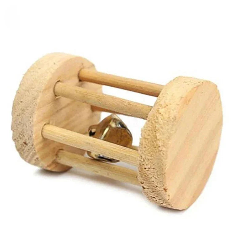Natürlicher Kiefernholz-Rollen-Kauspielzeug für Kleintiere