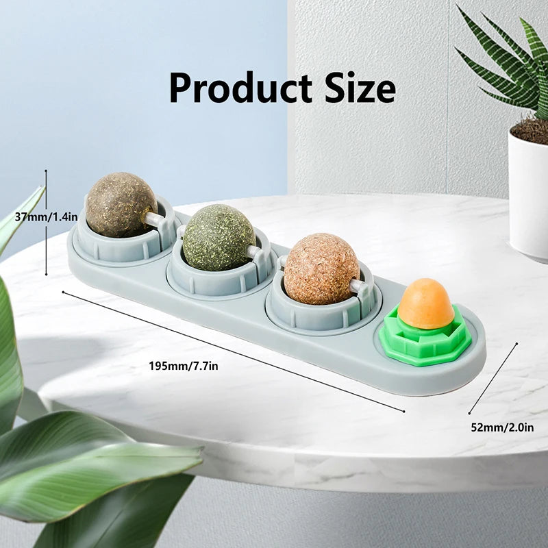 Edible Catnip Wall Balls for Dental Care and Play