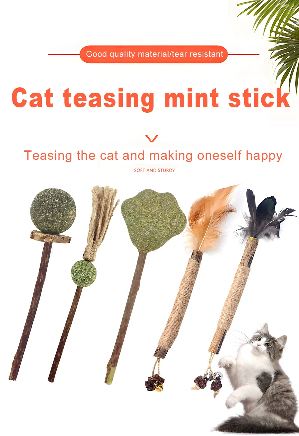 Natural Silvervine Cat Chew Sticks for Dental Care & Play