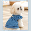 Vestido de Mezclilla para Perro con Anillo para Correa