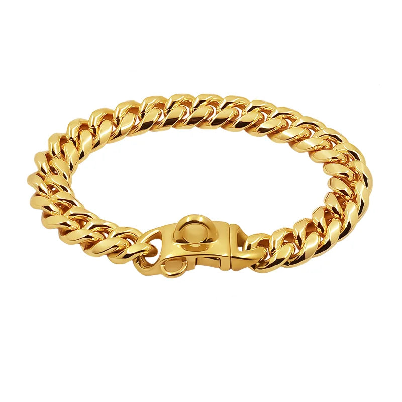 Stainless Steel Cuban Link Dog Collar
