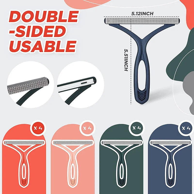 Double-Sided Pet Hair Remover and Fabric Shaver