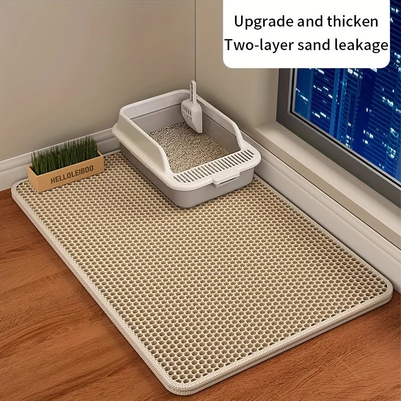 Doppelschichtiger Waben-Katzentoiletten-Matte