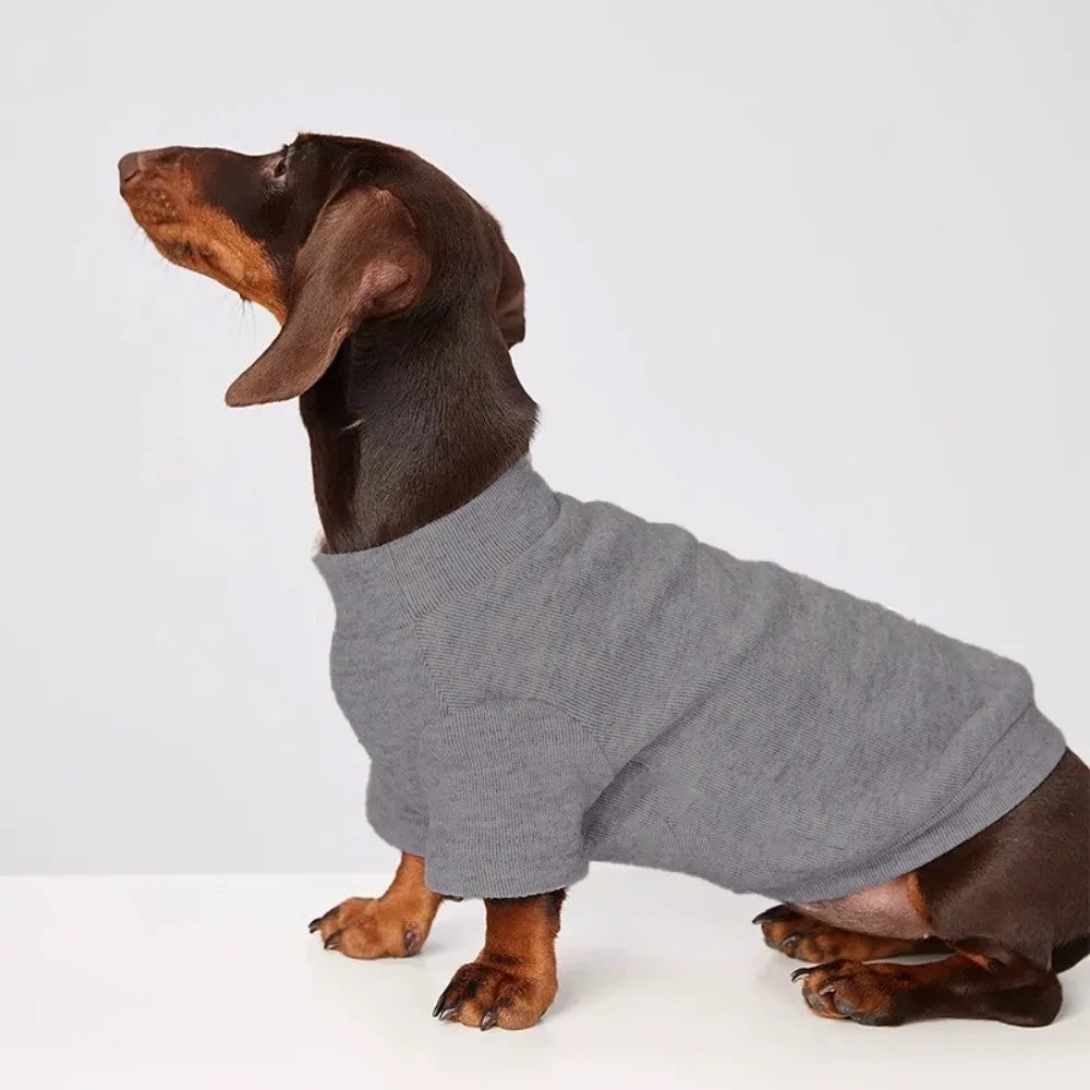 Cozy Solid Color Pet Sweater for Small Dogs