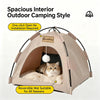 Foldable Semi-Enclosed Pet Tent Bed for Small Dogs and Cats