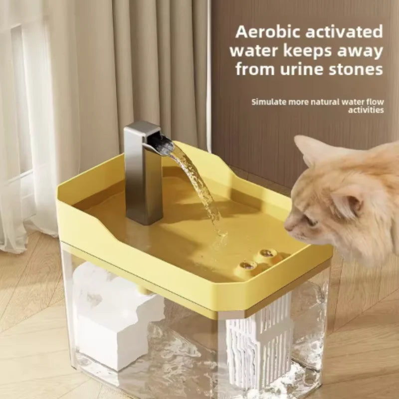 USB Cat Water Fountain with Auto Filter and Recirculating Pump
