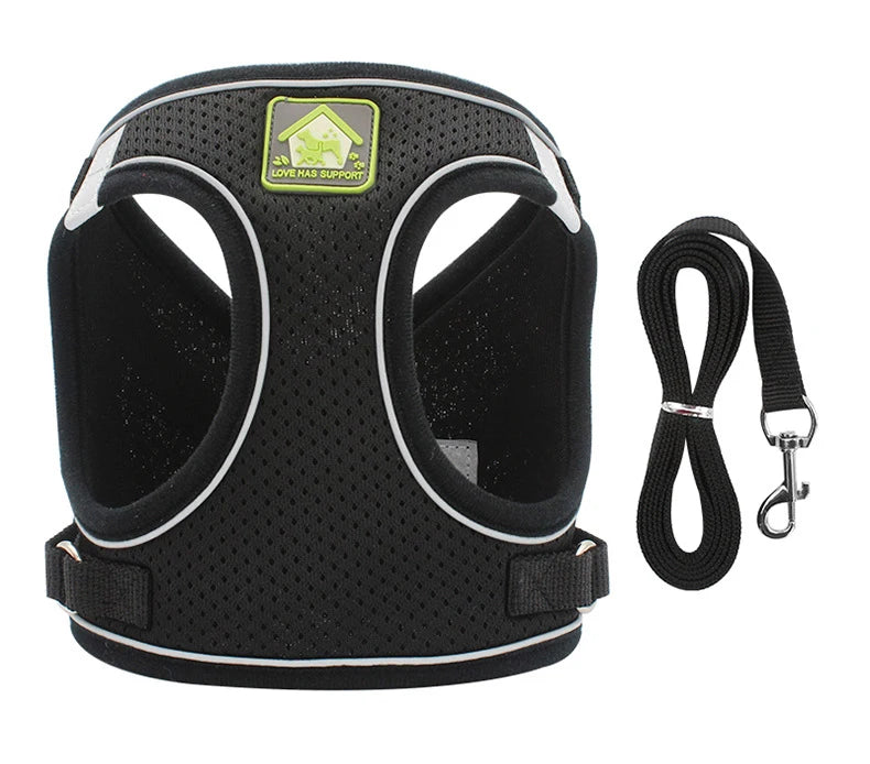 Adjustable Mesh Dog Harness Vest for Small and Medium Pets