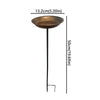 Rustic Iron Bird Feeder with Wide-Mouth Water Basin