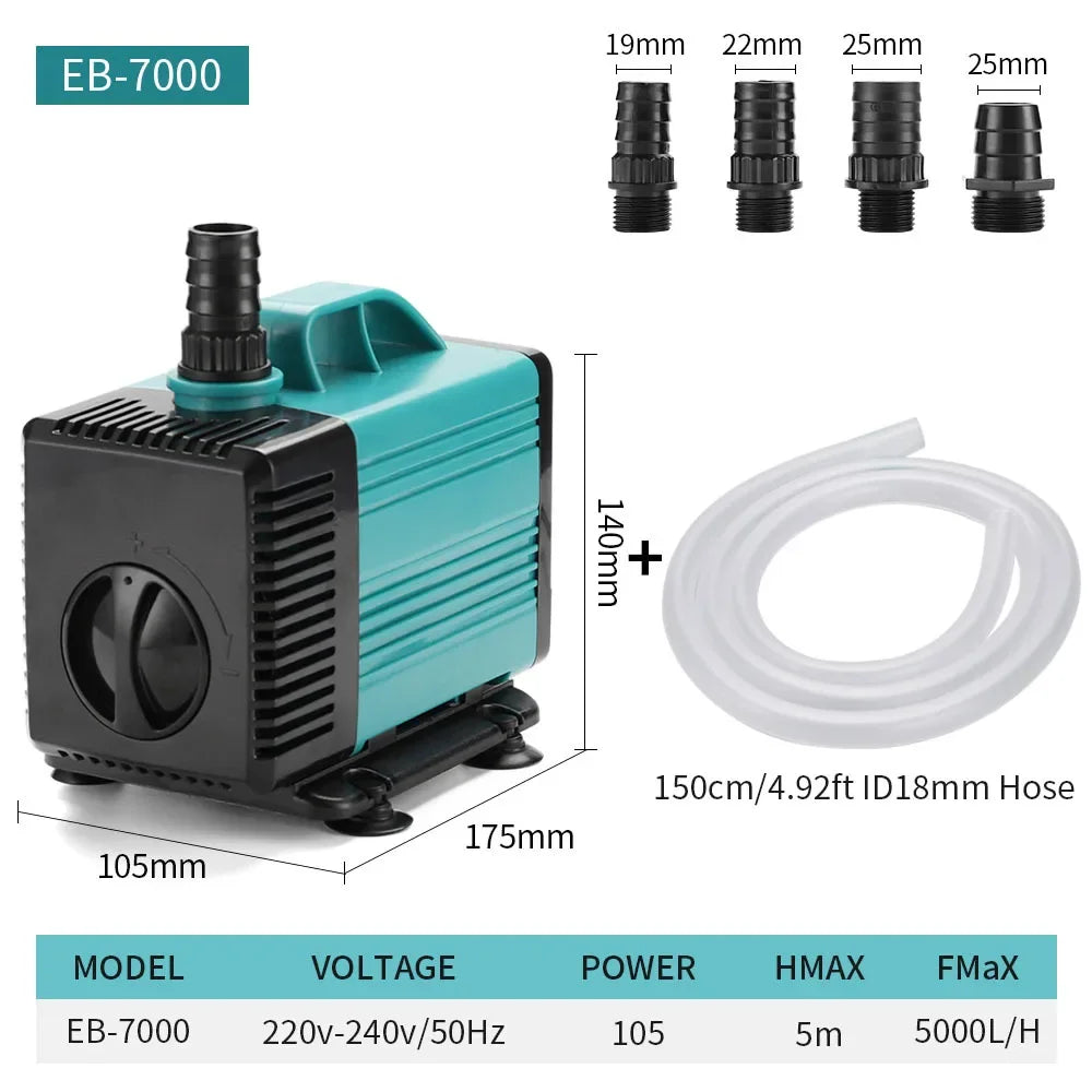 Submersible Aquarium Water Pump with Adjustable Flow