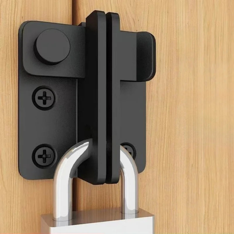 Black Sliding Bolt Lock for Cabinets, Doors, and Pet Cages