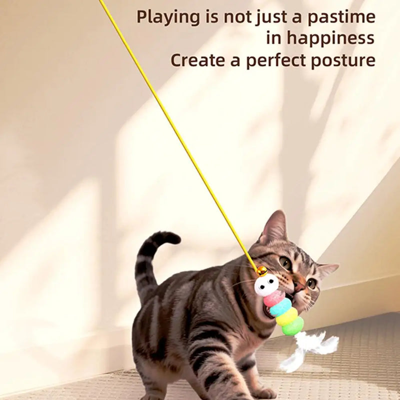 Jouet Interactif pour Chat avec Corde Rétractable