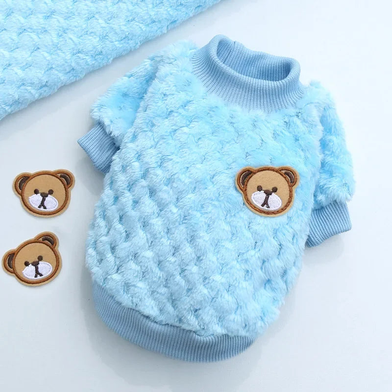 Cozy Fleece Dog Sweater for Small and Medium Breeds