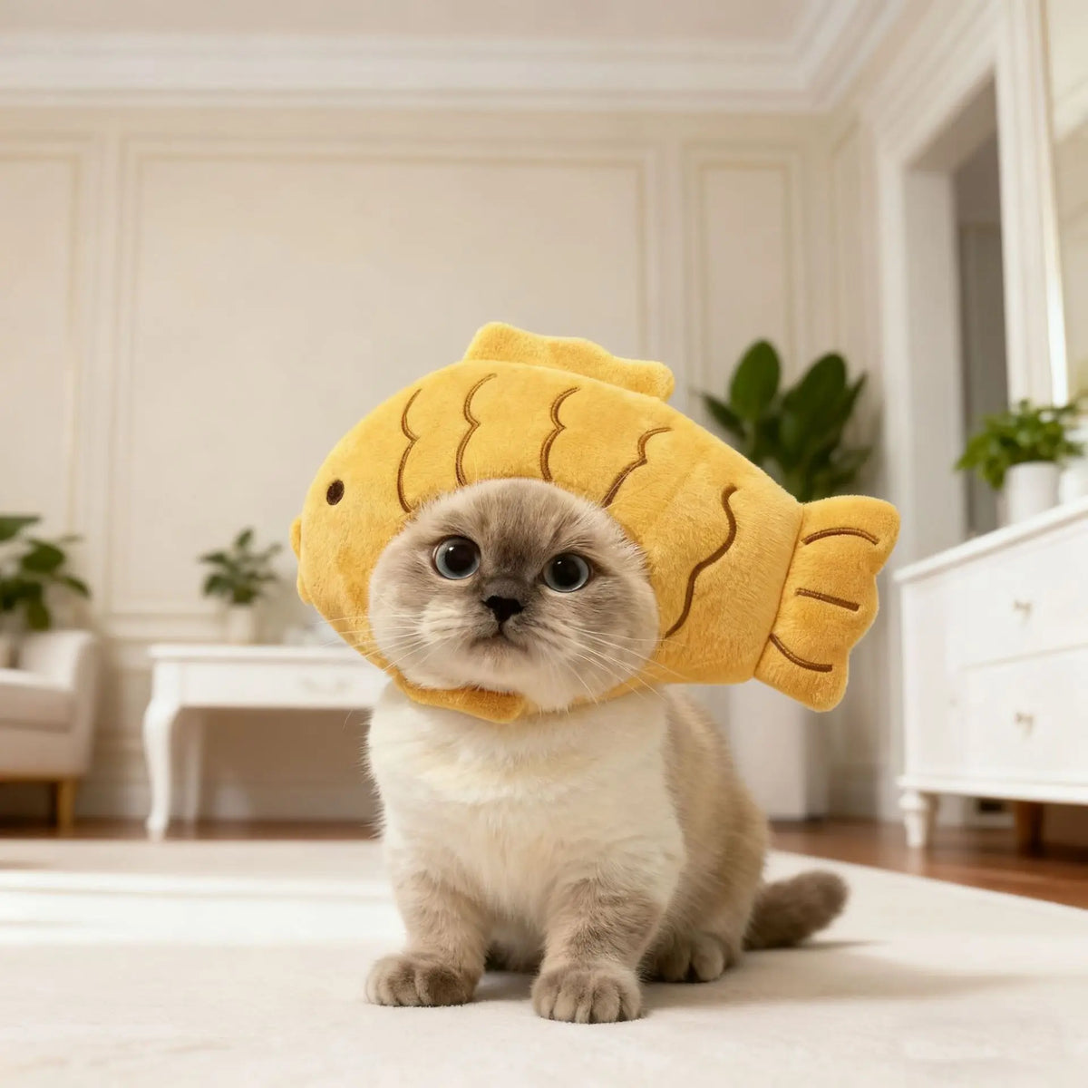 Adorable Bear Plush Pet Headwear for Cats and Small Dogs