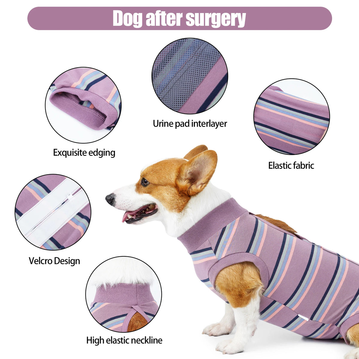 Breathable Dog Recovery Suit for Post-Surgery Protection