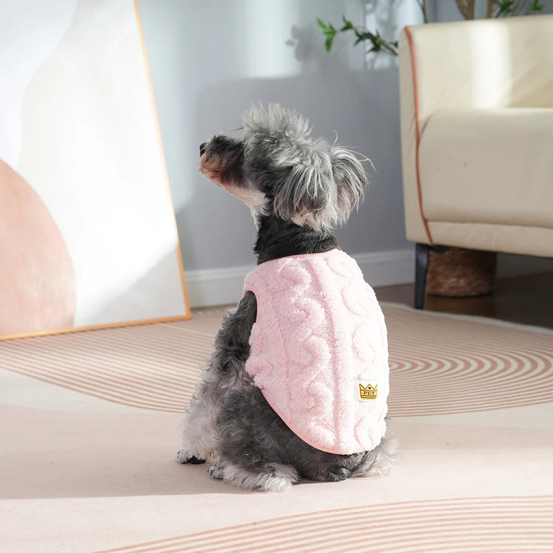 Chaleco de Felpa Suave para Perros en Invierno