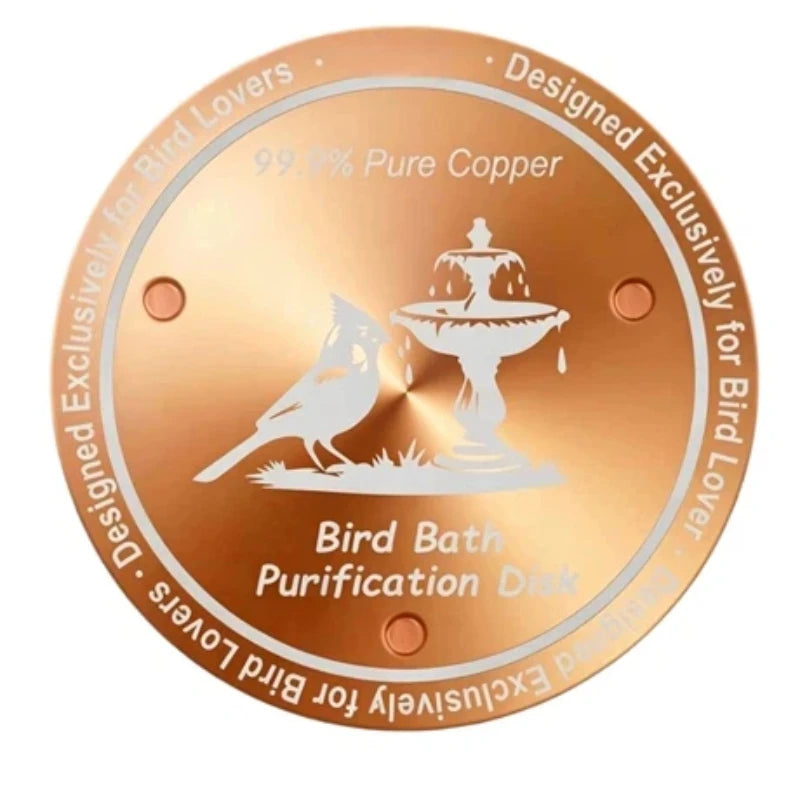 Copper Bird Bath Cleaning Disc with Stable Triple-Point Support