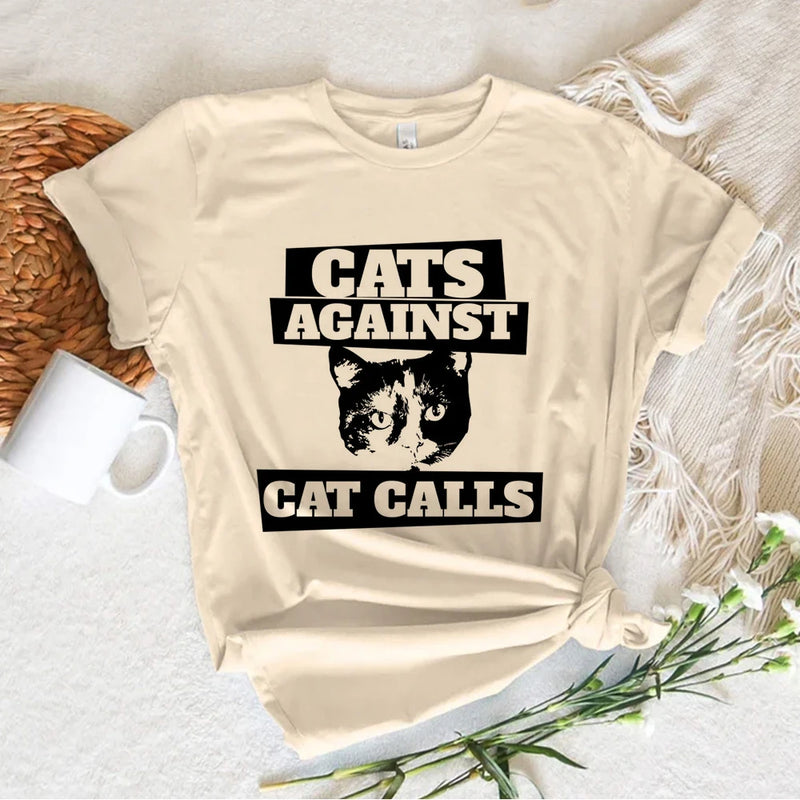 Camiseta Gráfica de Gato Neko para Mujer