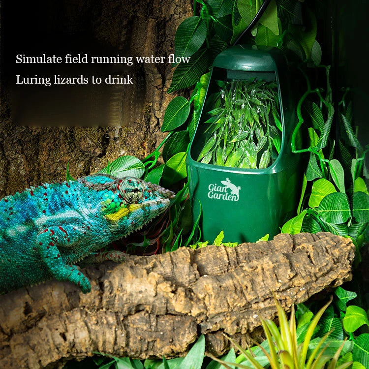 Reptile Drinking Water Fountain with Filter and Adjustable Pump