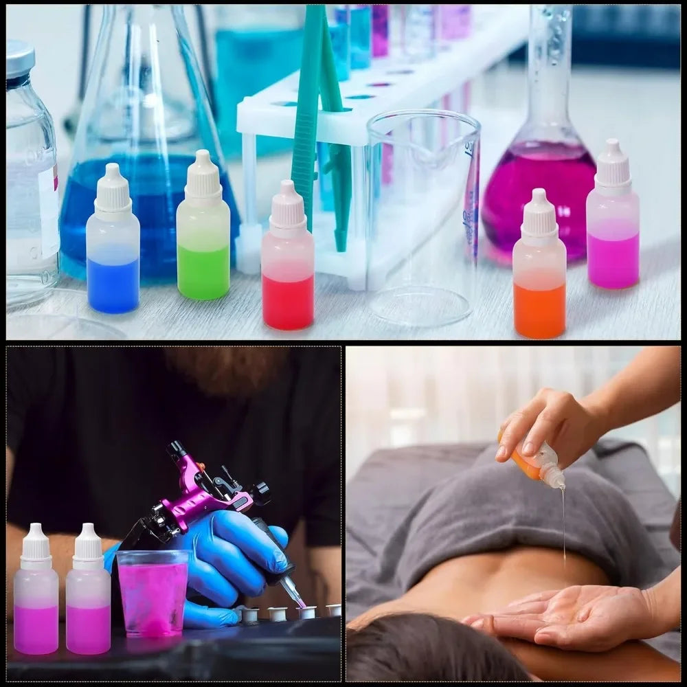 Empty Squeezable Liquid Dropper Bottles with Fine Tip (3-20 ml)