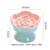 Elevated Ceramic Slow Feeder Bowl for Cats and Small Dogs