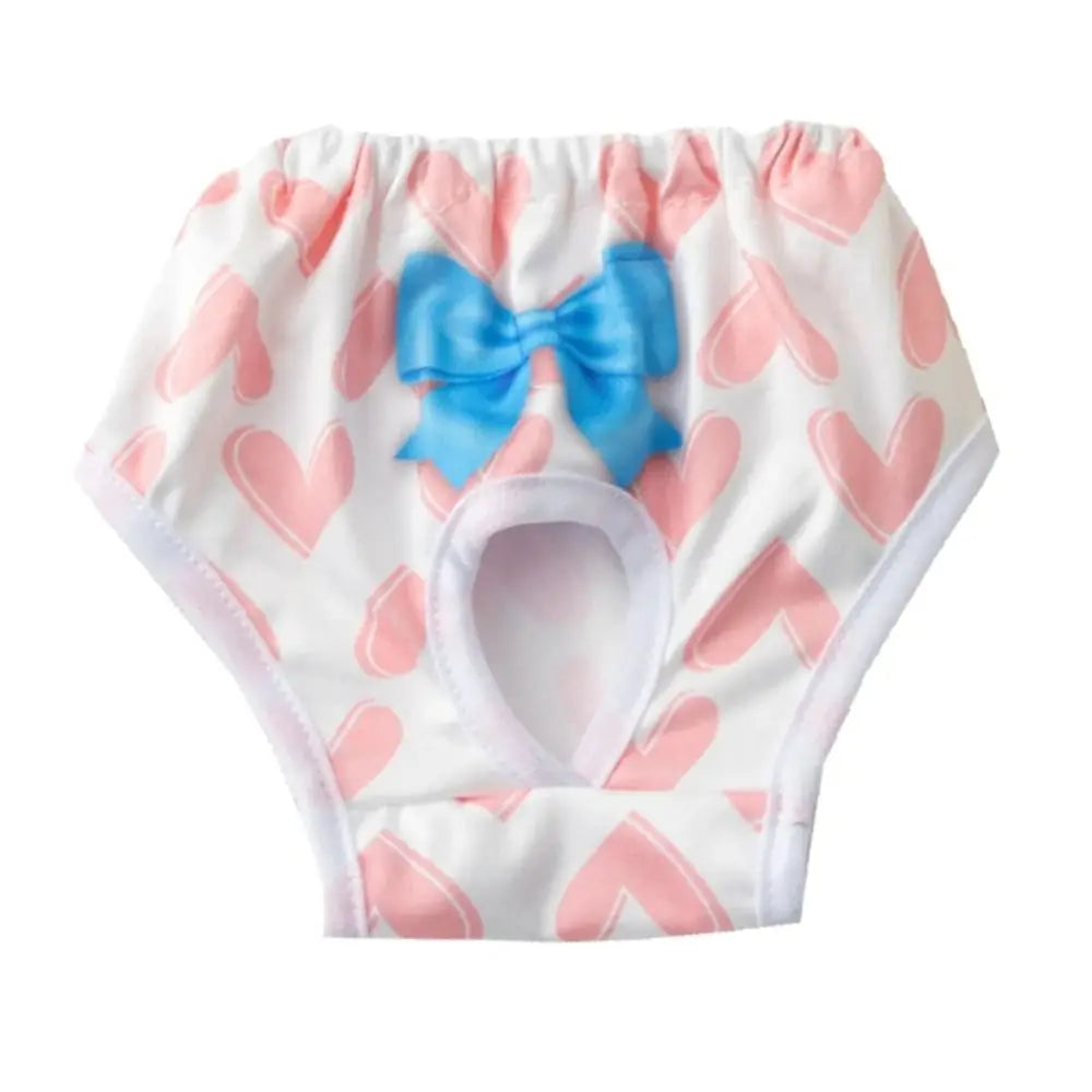 Reusable Leakproof Dog Diaper Pants with Cute Cartoon Print