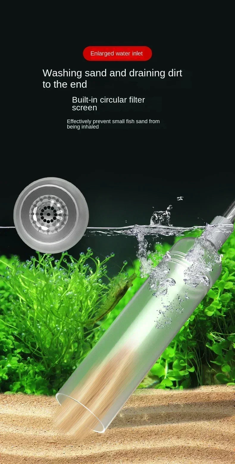 شفاط حوض السمك وشفط الرمل مع أنبوب تمديد