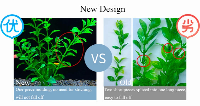 Realistic Artificial Aquarium Plants for Fish Tank Décor
