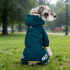 Waterproof Dog Raincoat with Reflective Hood and Leash Opening