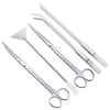 Stainless Steel Aquarium Tool Set with Scissors, Tweezers, and Shovel
