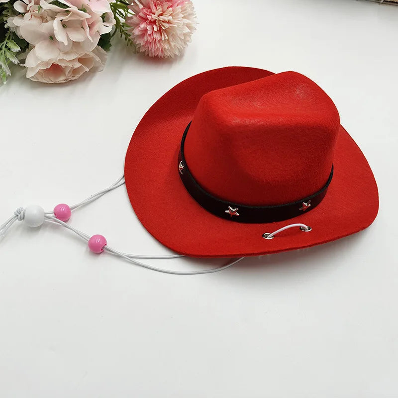 Adjustable Western Cowboy Hat for Pets