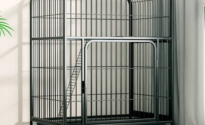 قفص قطط شبكي قابل للفتح مع فيلا مزدوجة